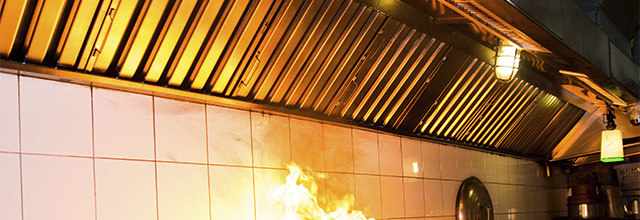 Commercial kitchen fire 