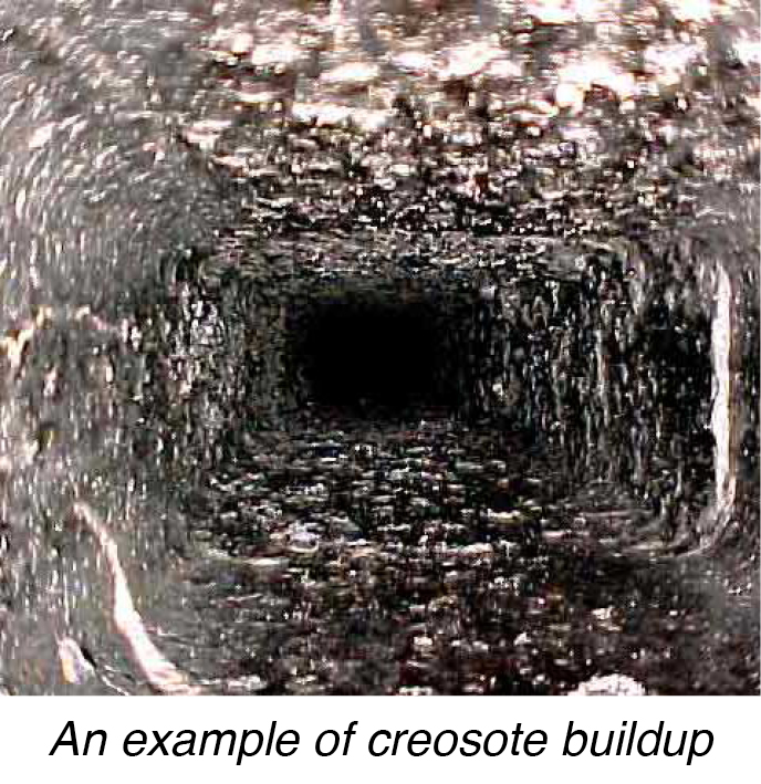 An example of a creosote build-up