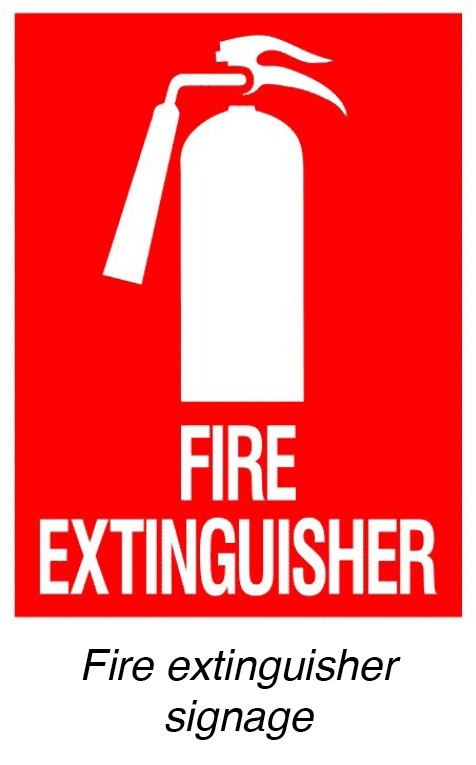 Fire extinguisher signage