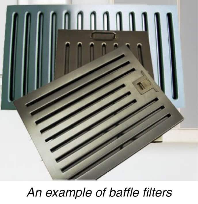 An example of baffle filters