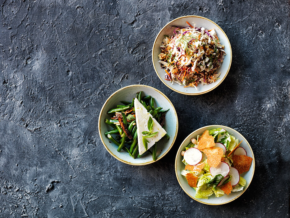 Three kinds of salads from Zeus Greek Street